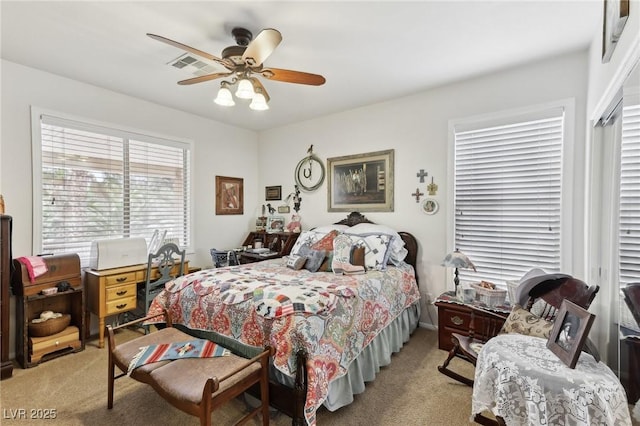 7301 Heggie Ave, Las Vegas, NV 89131 - bedroom featuring carpet and ceiling fan