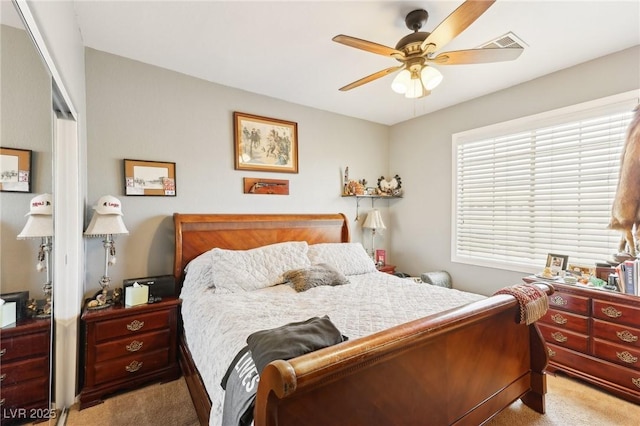 7301 Heggie Ave, Las Vegas, NV 89131 - carpeted bedroom with ceiling fan