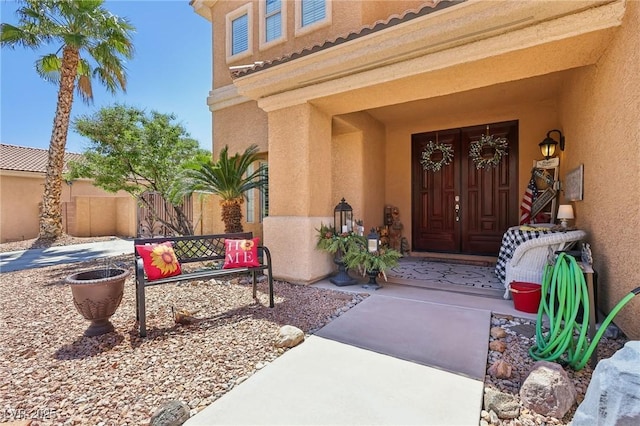 7301 Heggie Ave, Las Vegas, NV 89131 - property entrance with stucco siding and fence