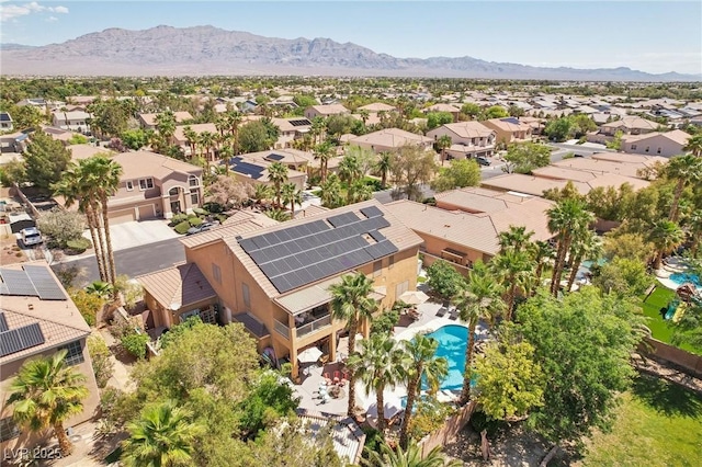 7301 Heggie Ave, Las Vegas, NV 89131 - aerial view of residential area with a mountain backdrop