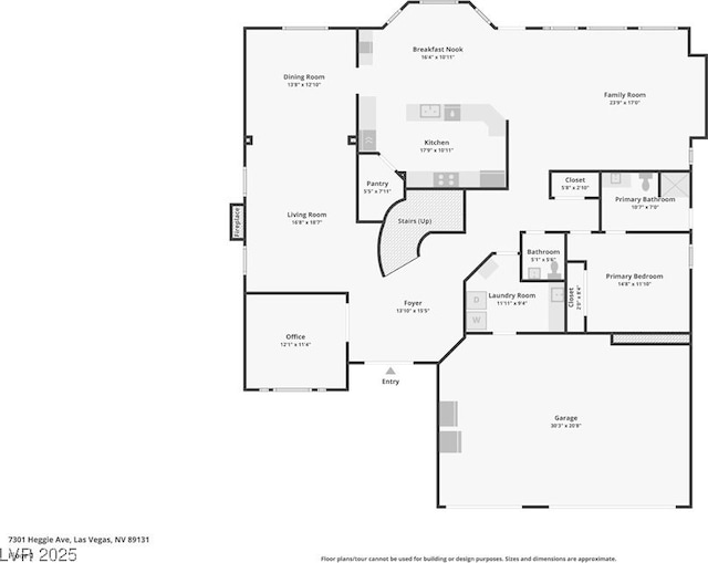 7301 Heggie Ave, Las Vegas, NV 89131 - floor plan / room layout