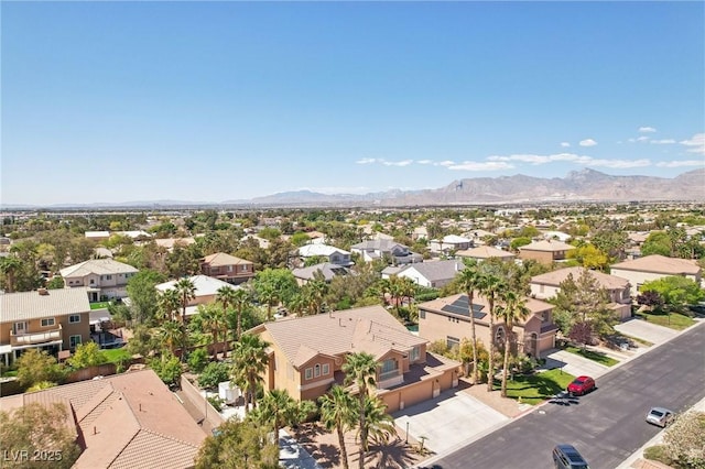 7301 Heggie Ave, Las Vegas, NV 89131 - aerial perspective of suburban area with a mountain backdrop