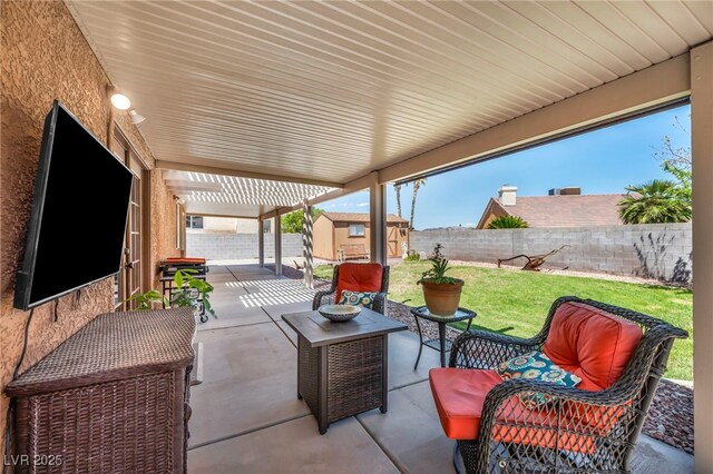 819 Arrowhead Trl, Henderson, NV 89002 - view of patio / terrace with an outbuilding and an outdoor hangout area