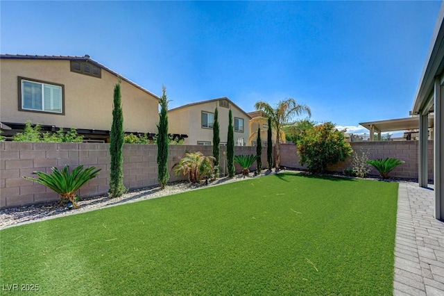 view of fenced backyard
