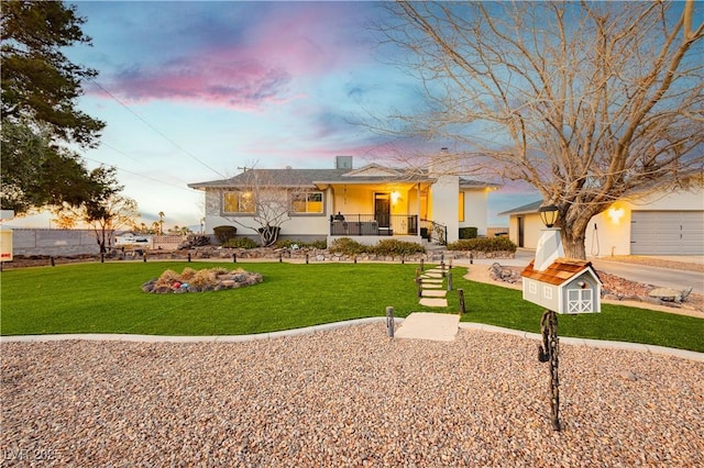 200 E Desert Rose Dr, Henderson, NV 89015 - ranch-style house featuring a yard, stucco siding, and a porch