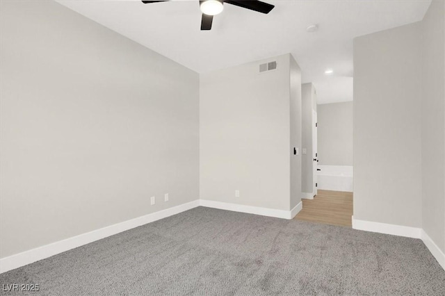 5655 E Sahara Ave Unit 2009, Las Vegas, NV 89142 - empty room with carpet, a ceiling fan, baseboards, and recessed lighting