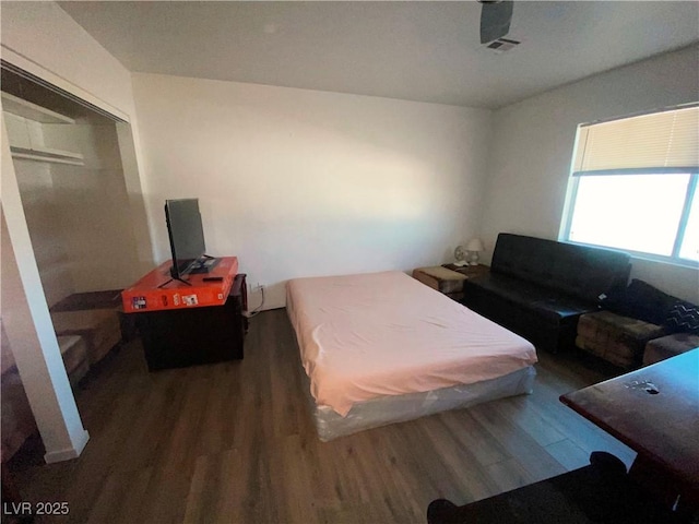 4910 Elizabeth St, Pahrump, NV 89048 - bedroom featuring wood finished floors