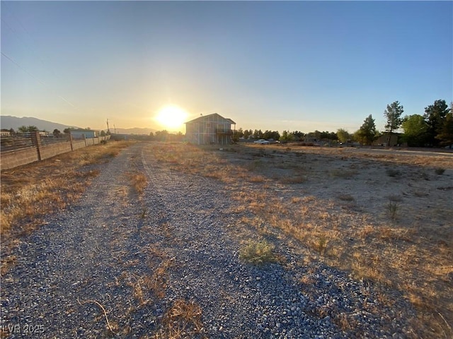 4910 Elizabeth St, Pahrump, NV 89048 - view of dirt / gravel road featuring a view of rural / pastoral area