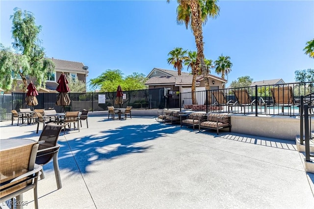 view of patio with fence