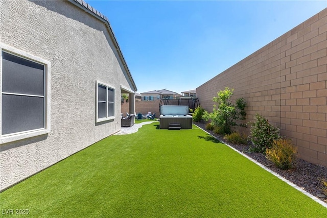 8929 Cassia Winds St, Las Vegas, NV 89166 - view of yard featuring a hot tub