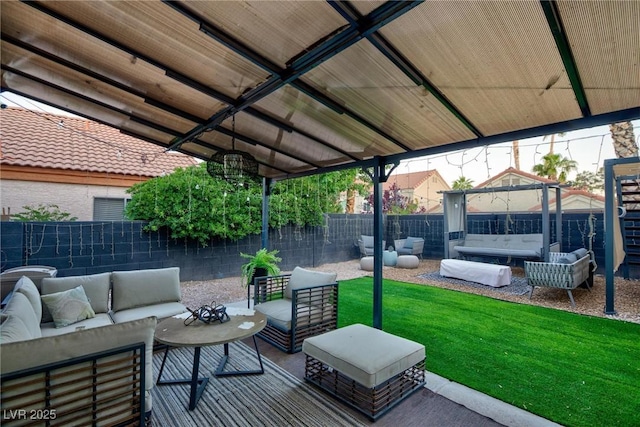 9013 Cypress Point Way, Las Vegas, NV 89117 - view of patio featuring an outdoor living space