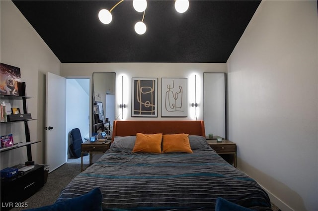 9013 Cypress Point Way, Las Vegas, NV 89117 - carpeted bedroom featuring lofted ceiling