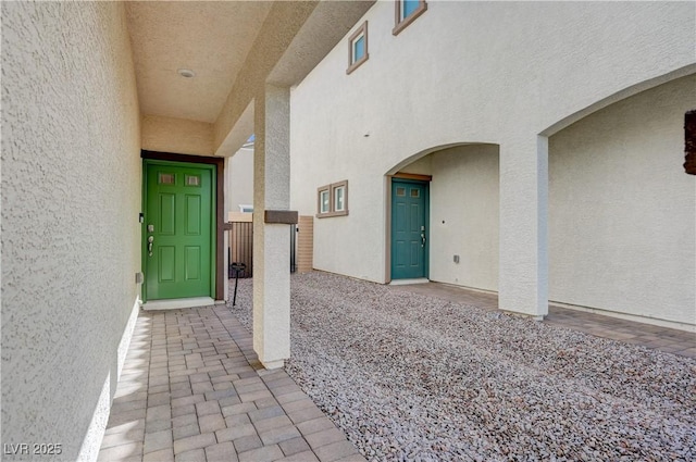 387 Larksong Ave, Henderson, NV 89011 - doorway to property featuring stucco siding