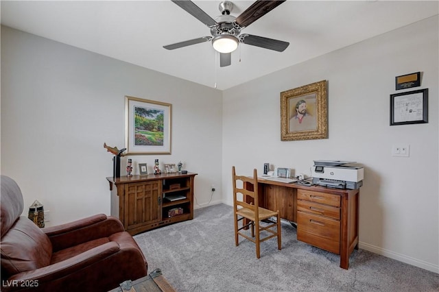 387 Larksong Ave, Henderson, NV 89011 - office with light colored carpet and ceiling fan