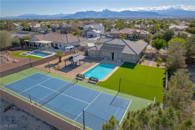 8228 Fulton Ranch St, Las Vegas, NV 89131 - aerial perspective of suburban area featuring a mountain backdrop