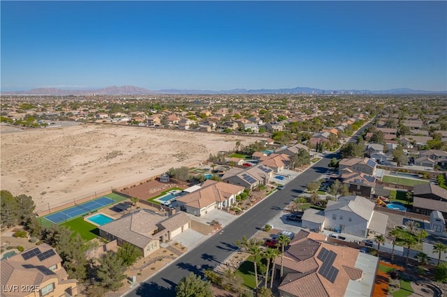 8228 Fulton Ranch St, Las Vegas, NV 89131 - aerial view of residential area featuring a mountain backdrop
