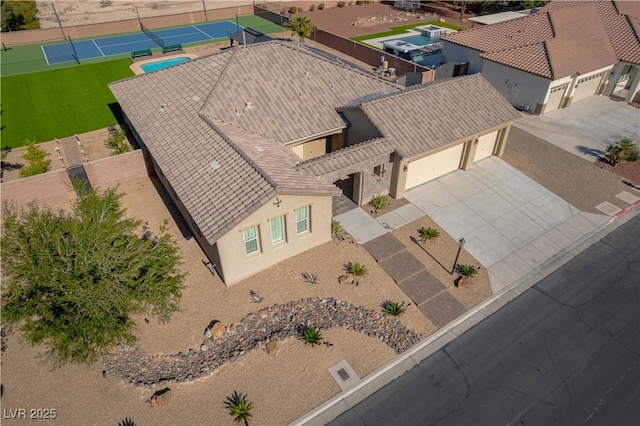view from above of property