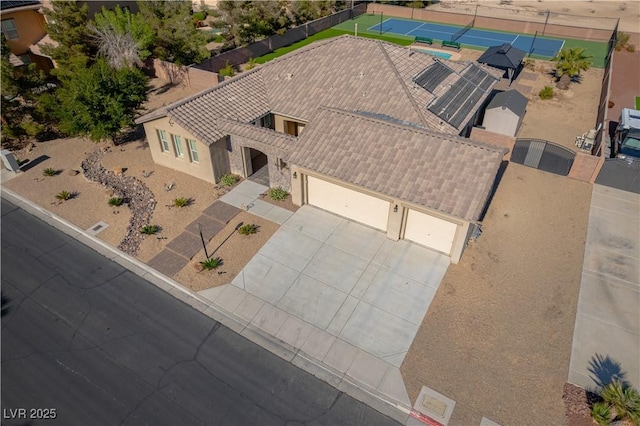 view from above of property