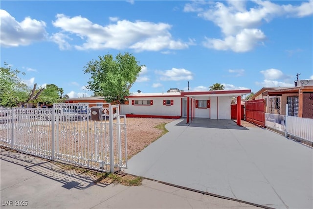 2016 Linden Ave, Las Vegas, NV 89101 - view of front facade featuring concrete driveway and an attached carport