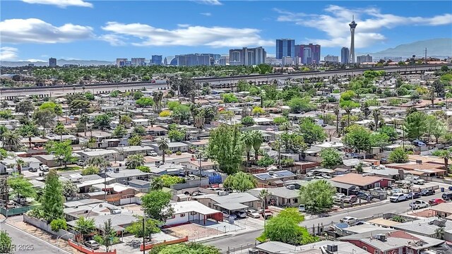 2016 Linden Ave, Las Vegas, NV 89101 - aerial view of residential area featuring a view of skyline
