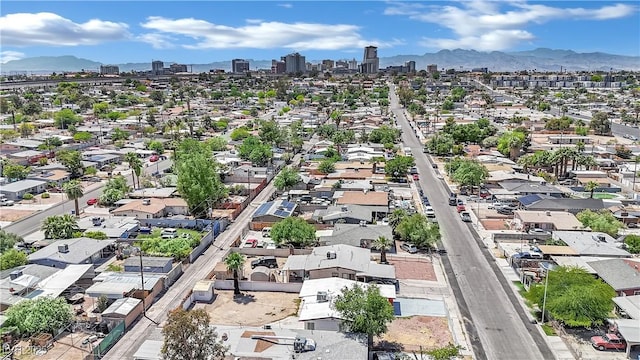 2016 Linden Ave, Las Vegas, NV 89101 - aerial perspective of suburban area with a mountainous background and a view of skyline