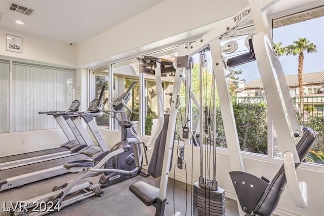 view of gym
