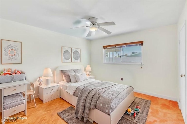 1679 Raindance Way, Las Vegas, NV 89169 - bedroom with baseboards and ceiling fan