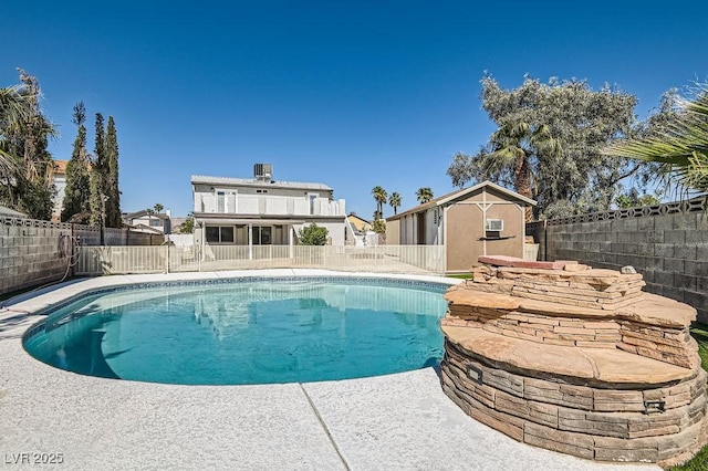 4302 Newhaven Dr, Las Vegas, NV 89147 - view of swimming pool featuring a fenced backyard and a patio area