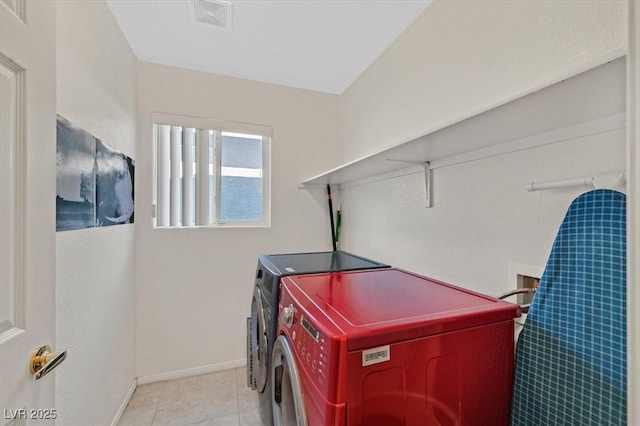 8208 Flowing Rapids Ct, Las Vegas, NV 89131 - washroom featuring washer and dryer, baseboards, and tile patterned flooring