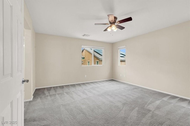 3638 Via Messina, Henderson, NV 89052 - spare room with a ceiling fan, carpet flooring, and baseboards