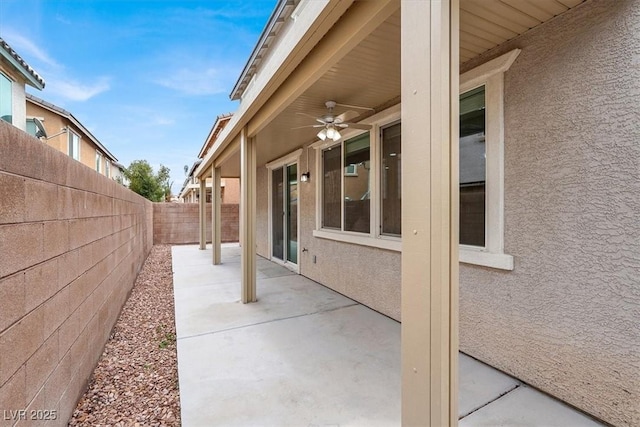 3638 Via Messina, Henderson, NV 89052 - view of patio featuring a fenced backyard and a ceiling fan