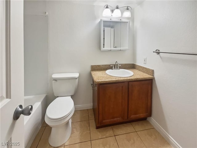 3135 S Mojave Rd Unit 152, Las Vegas, NV 89121 - bathroom featuring toilet, tile patterned floors, vanity, and baseboards