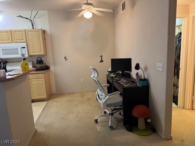 8250 N Grand Canyon Dr Unit 2154, Las Vegas, NV 89166 - office area featuring light colored carpet and ceiling fan