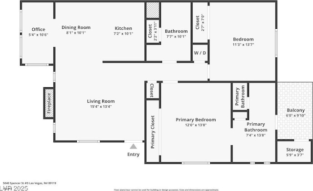5040 Spencer St Unit D, Las Vegas, NV 89119 - floor plan / room layout