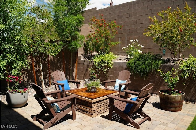 view of patio with fence
