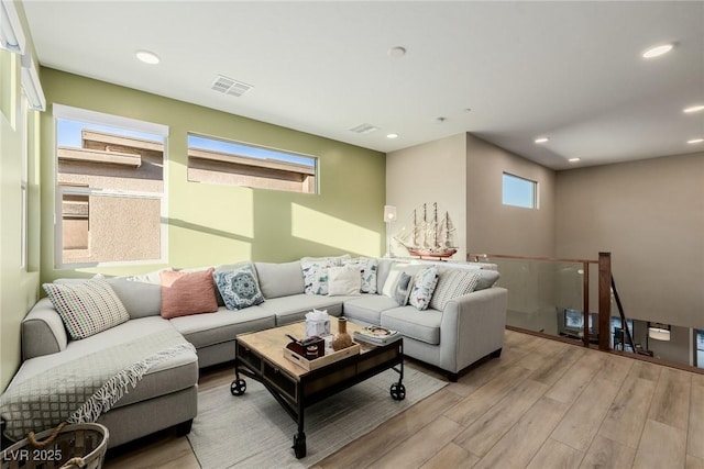 436 Crown Mesa Ave, Las Vegas, NV 89138 - living room with wood finished floors and recessed lighting
