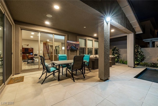 436 Crown Mesa Ave, Las Vegas, NV 89138 - view of patio / terrace featuring an outdoor living space and an outdoor pool