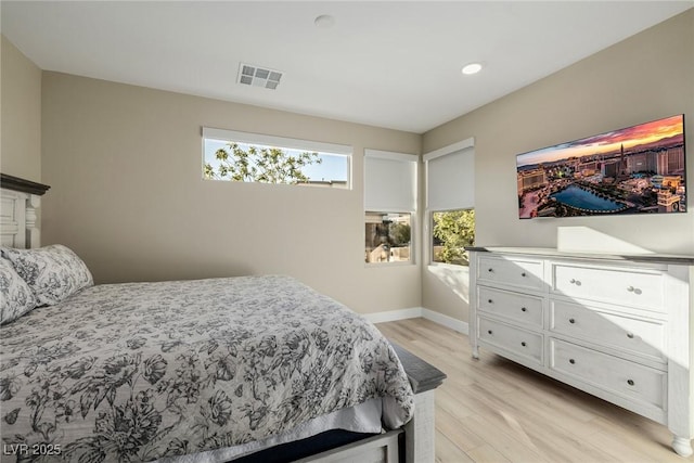 436 Crown Mesa Ave, Las Vegas, NV 89138 - bedroom with light wood-type flooring, baseboards, and recessed lighting