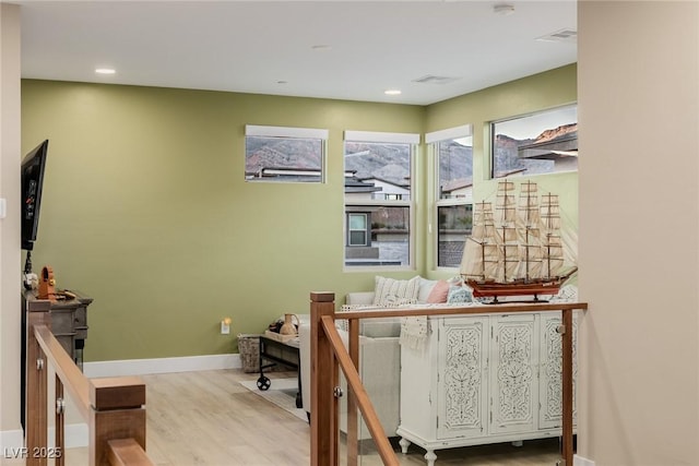 436 Crown Mesa Ave, Las Vegas, NV 89138 - office area with wood finished floors, baseboards, and recessed lighting