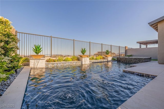 436 Crown Mesa Ave, Las Vegas, NV 89138 - view of swimming pool with a fenced backyard and a patio area