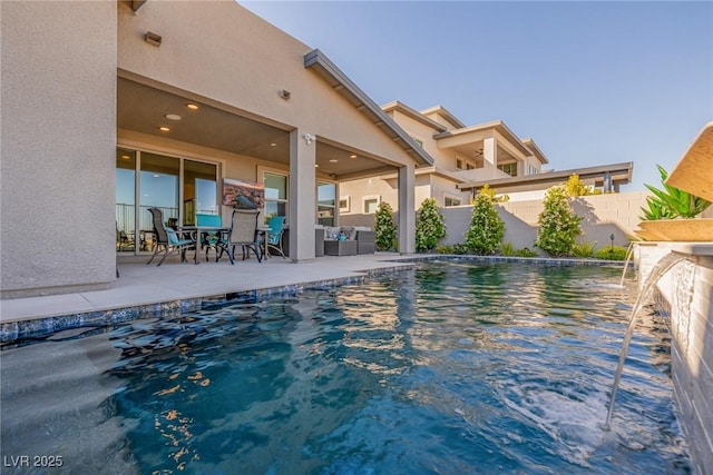 436 Crown Mesa Ave, Las Vegas, NV 89138 - view of pool with a patio area, fence, and outdoor lounge area