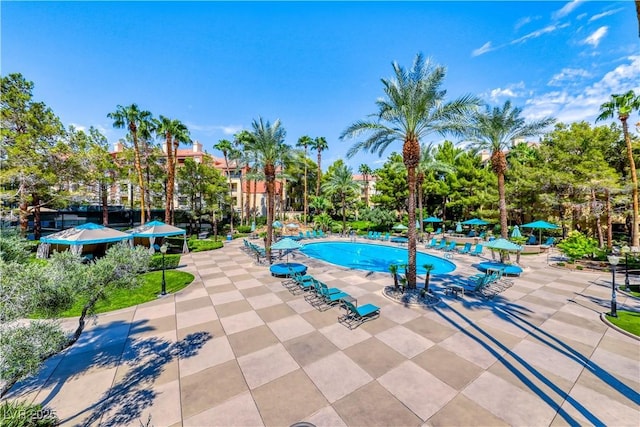 270 E Flamingo Rd Unit 136, Las Vegas, NV 89169 - community pool featuring a patio area