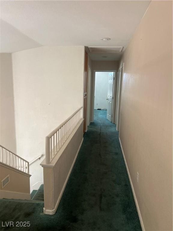 128 Appian Way, Henderson, NV 89002 - corridor with carpet floors, baseboards, and attic access