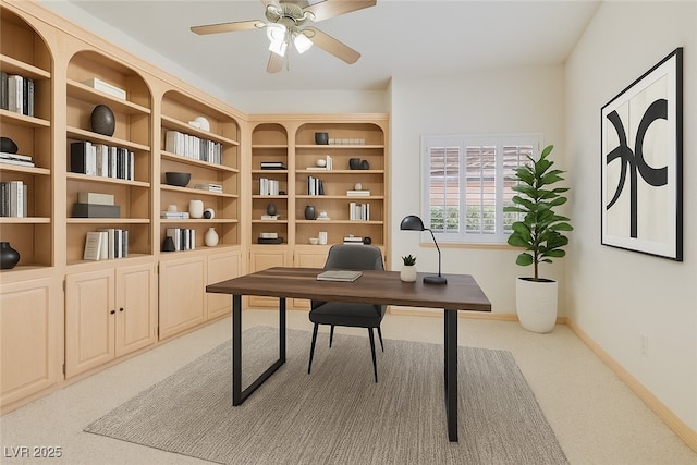 1931 Pago Ct, Las Vegas, NV 89117 - office space with ceiling fan and light colored carpet