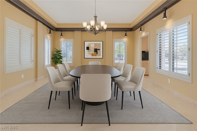 1931 Pago Ct, Las Vegas, NV 89117 - dining space with a chandelier and baseboards