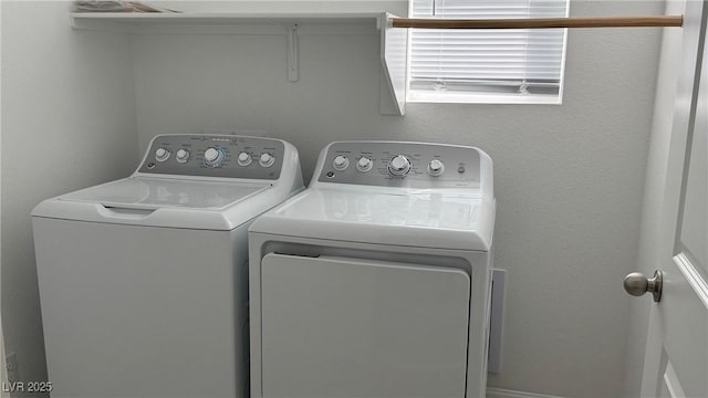 laundry room featuring washer and dryer