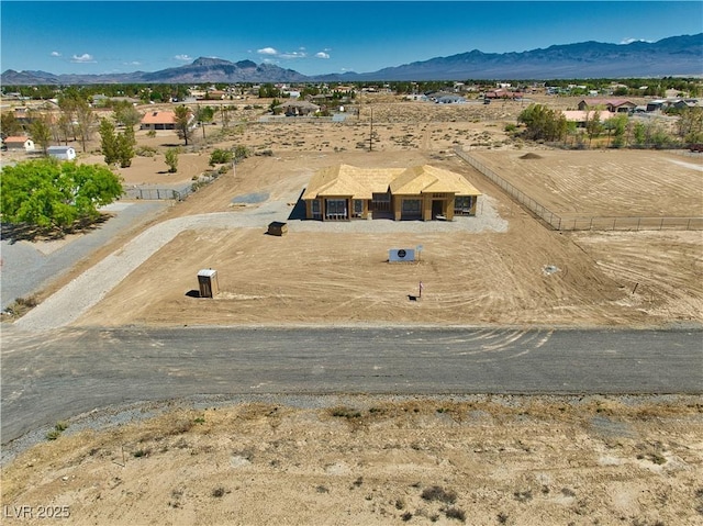 1550 W Jornada St, Pahrump, NV 89048 - view from above of property with a mountain backdrop