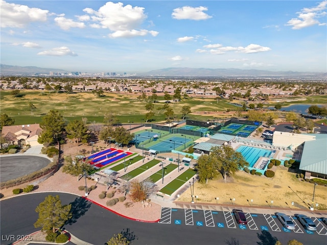 2029 Poppywood Ave, Henderson, NV 89012 - aerial perspective of suburban area with a water and mountain view and a golf course