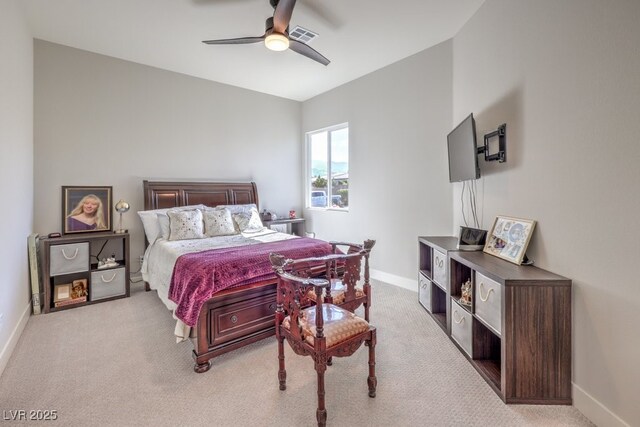 4893 E Cedar Creek Way, Pahrump, NV 89061 - carpeted bedroom featuring baseboards and ceiling fan