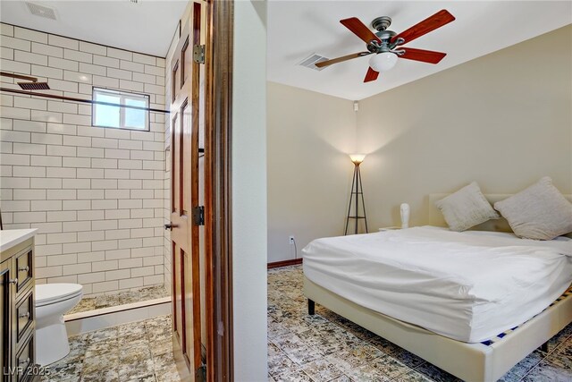 bedroom with baseboards